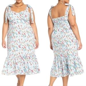 Eloquii Multicolor Midi Dress
